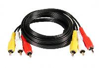 ТВ кабели  Кабель соединительный  3xRCA(M)-3xRCA(M). 1,8 м. в пакете