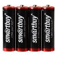 Элементы питания  Батарейка солевая Smartbuy  R6/4S  AA  SBBZ-2A04S (4 шт. в пленке)