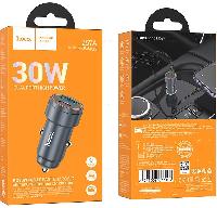 Зарядные устройства  АЗУ HOCO Z57A PD30W+QC3.0 серый металл
