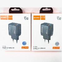 Сетевые зарядные устройства  СЗУ RECRSI FC-06  USB+USB-C 45W