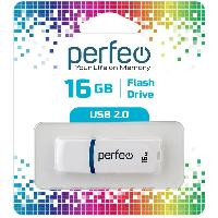 Носители информации   Perfeo USB 16GB C09 White