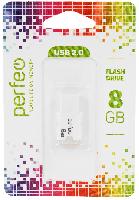 Носители информации   Perfeo USB 8GB M01 White