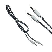 Аудиокабели  Кабель AUX 3.5 - 3.5 круглый матерчатый (пластиковый наконечник)