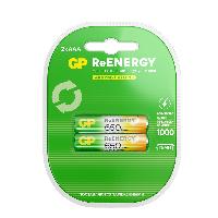 Элементы питания  GP AAA650mAh/2BL аккумулятор Пластик ReENERGY (|20/200)