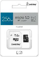 Носители информации   micro SDXC карта памяти Smartbuy 256ГБ серия Advanced U3/V30/A1; до 90/55 МБ/с, с адаптером SD