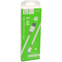 Кабель Micro USB  Кабель Micro vdenmenv D50V 2.4A резиновый плоский 1м