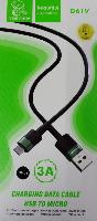 Кабель Micro USB  Кабель Micro vdenmenv D61V 3A текстильный 1м