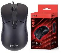 Компьютерные аксессуары  Perfeo мышь оптическая, "ONE", 3 кн, DPI 1000, USB, чёрн.