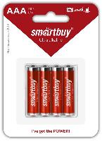 Элементы питания  Батарейка алкалиновая Smartbuy  LR03/4B AAA  SBBA-3A04B (4 шт. в блистере)