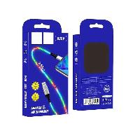 Кабель Micro USB  Кабель Micro vdenmenv D25V 2.4A силиконовый светящийся 1м
