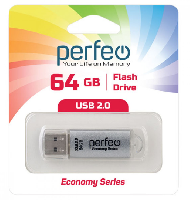 Флешки и карты памяти  USB Flash 64GB 2.0  Perfeo E01 economy series