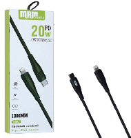 Кабели прочие, переходники  Кабель "MRM" Lightning/TYPE-C  PD91L, 1м, 20W, 3.1А, 1м силиконовый кабель