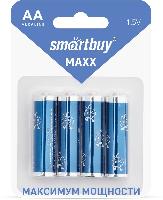 Элементы питания  Батарейка алкалиновая Smartbuy MAXX LR6/4B (48/480) (SBBM-2A04B)