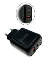 Сетевые зарядные устройства  СЗУ MRM XQ75 USB + USB-С, PD20W+ QC3.0 без упаковки