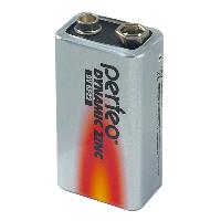 Элементы питания  Батарейка солевая крона Perfeo  6F22/1SH Dynamic Zinc (1 шт.в пленке )