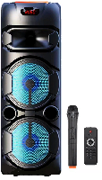 Портативные колонки  Акустическая система ZQS-8220 портативная(Bluetooth,USB,microSD, AUX, дисплей,FM,пульт) 