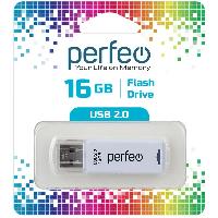 Носители информации   Perfeo USB 16GB C06 White