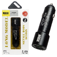 Автомобильные зарядные устройства  АЗУ с 2USB  2.4A  MRM MR60A Metal (металлический) в коробке